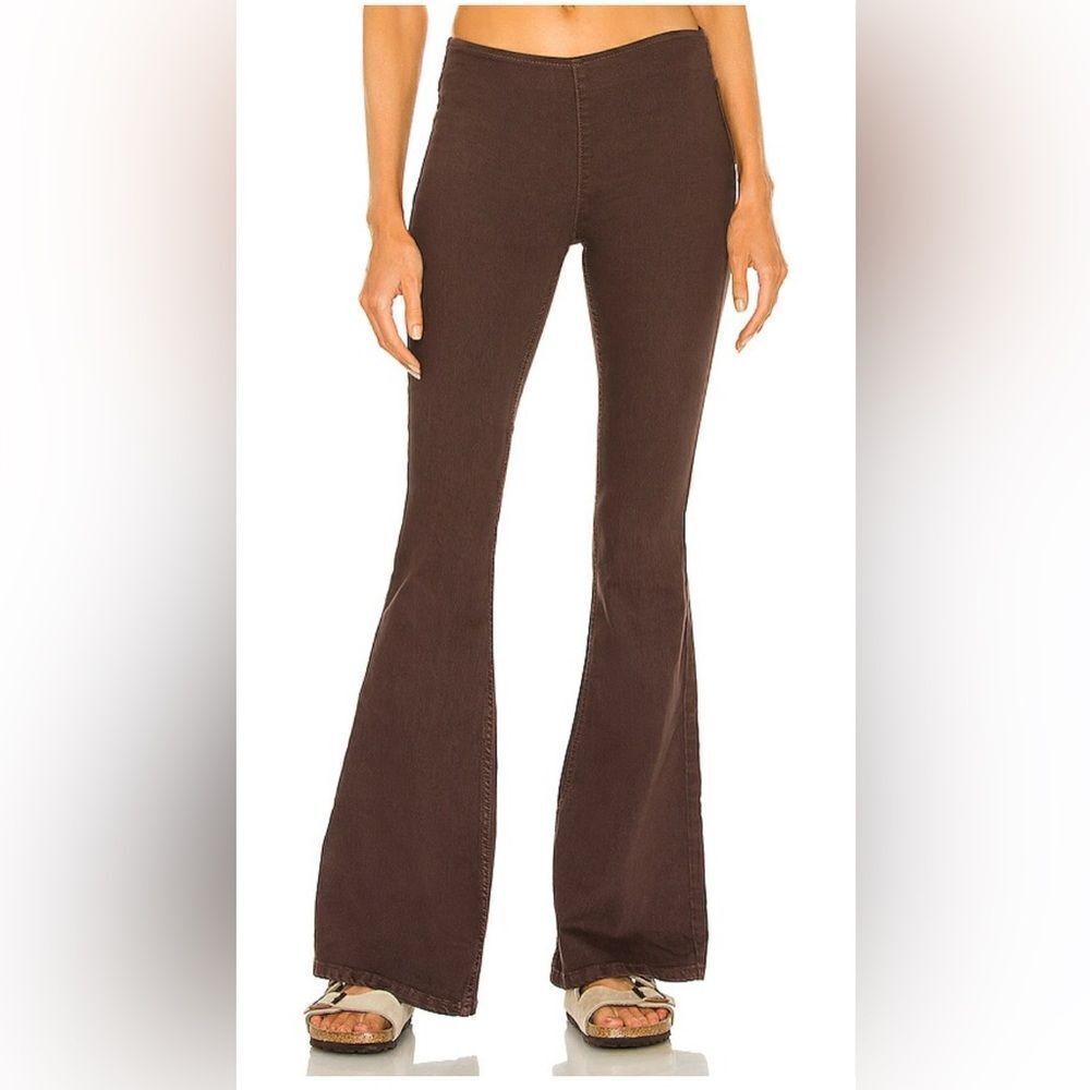 Free People Black Pull On Flare Jean Size 30